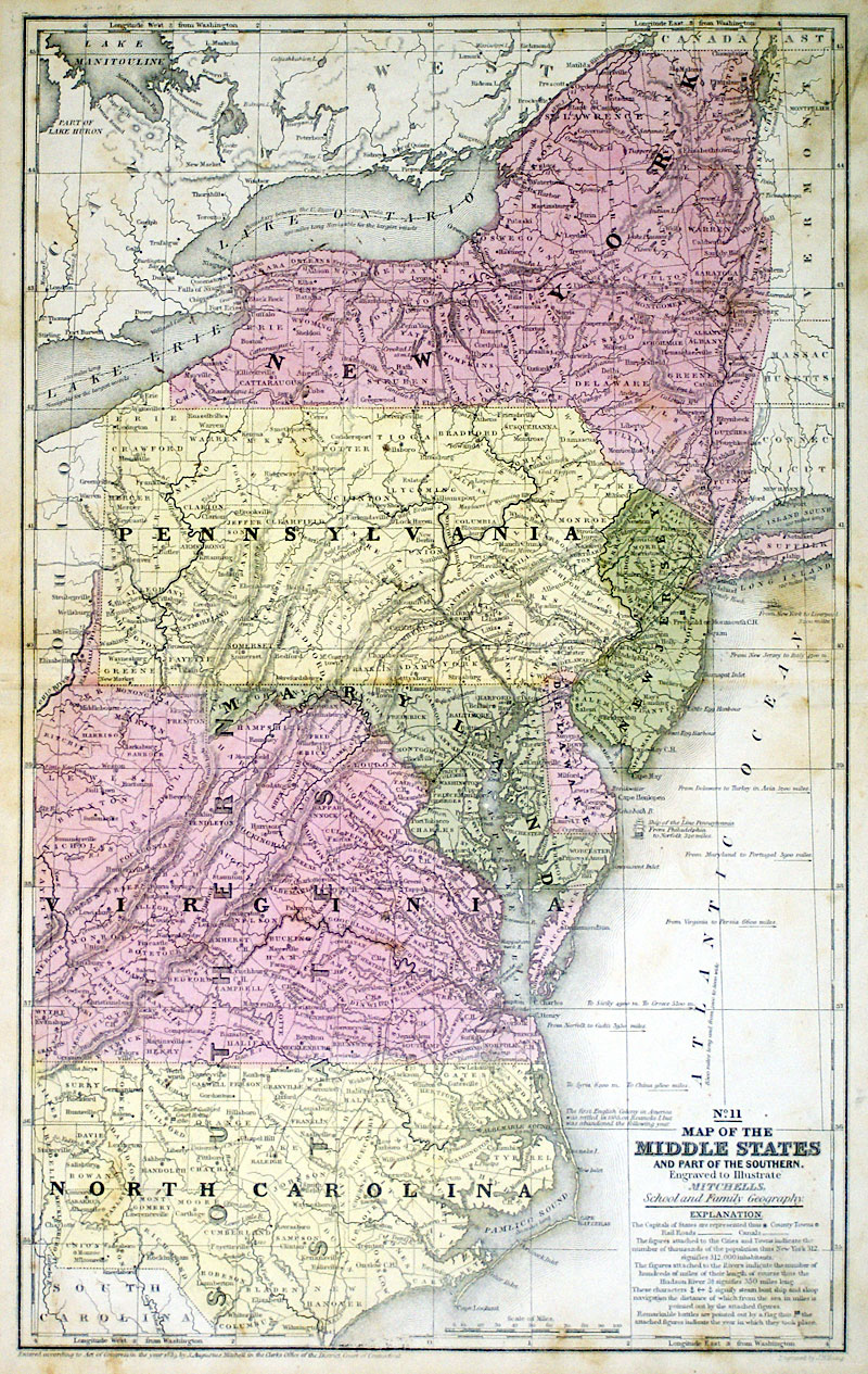 c 1839 North Carolina through New York - Mitchell