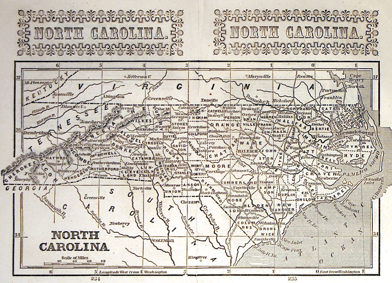 c 1851 NORTH CAROLINA  - Phelps