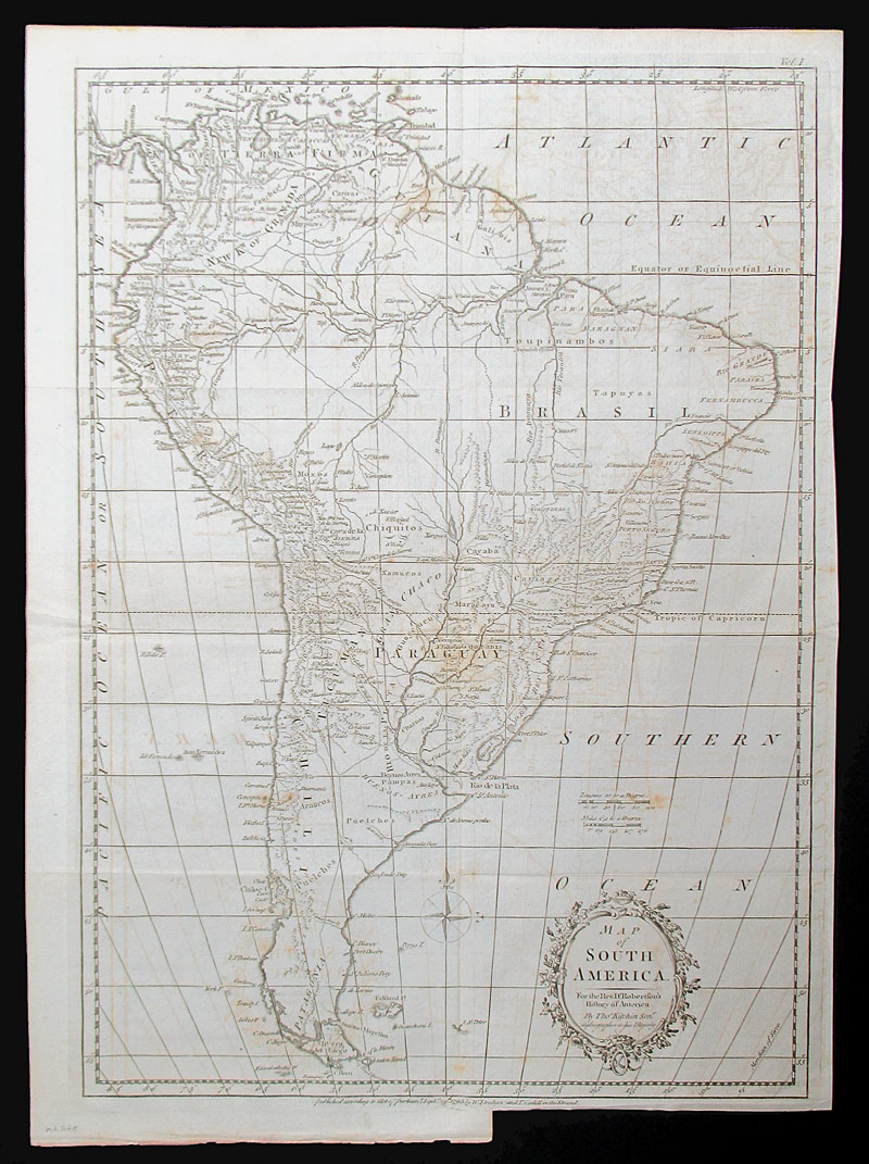 c 1795 Kitchin Map of South America