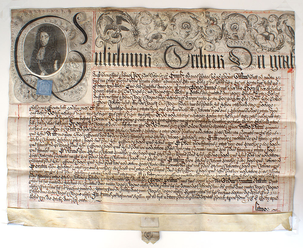 Manuscript English Legal Document c. 1696 - William III
