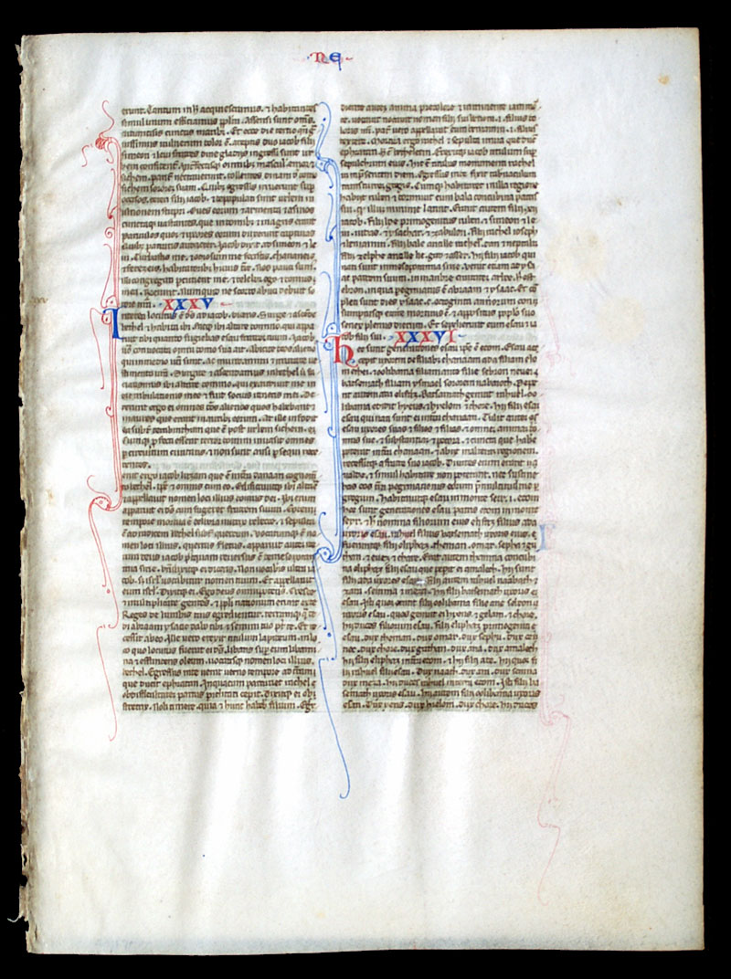 Medieval Bible Leaf - Genesis - Israel shall be thy name