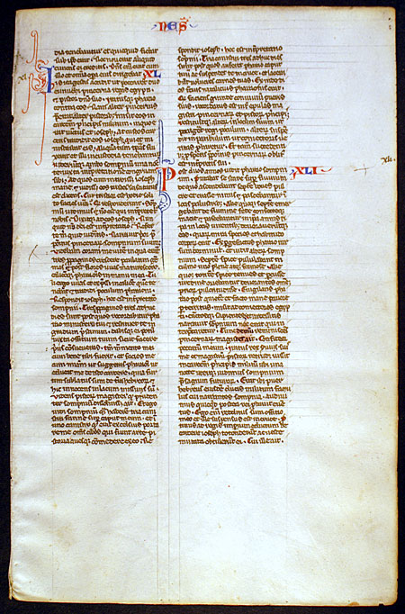 Medieval Bible Leaf - Genesis - 10 lines to the inch