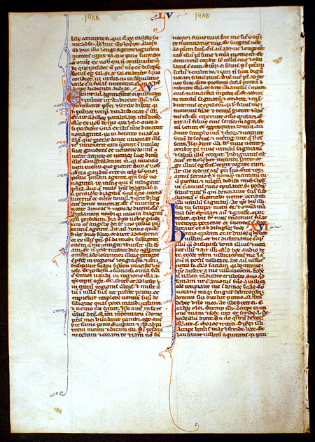 Medieval Bible Leaf - Luke - De Brailes Workshop - Oxford