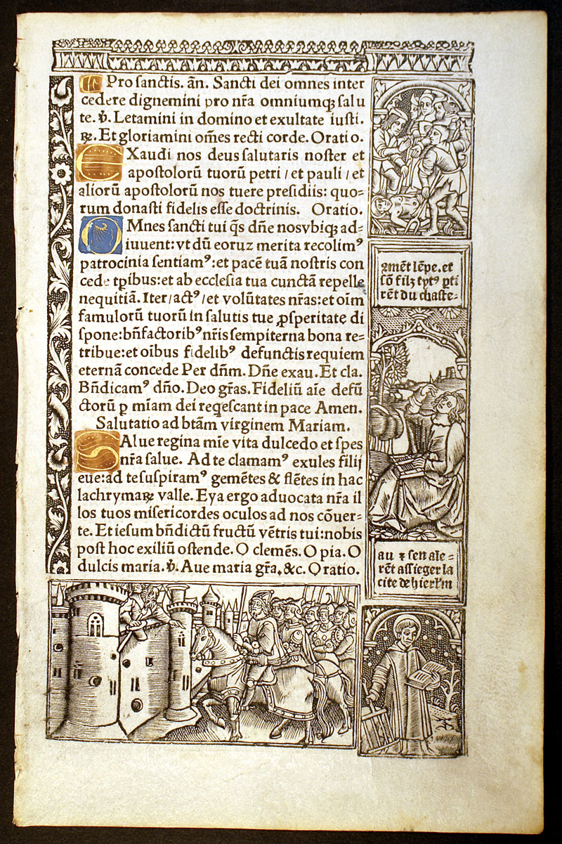 Book of Hours Leaf c 1518 - Salve Regina