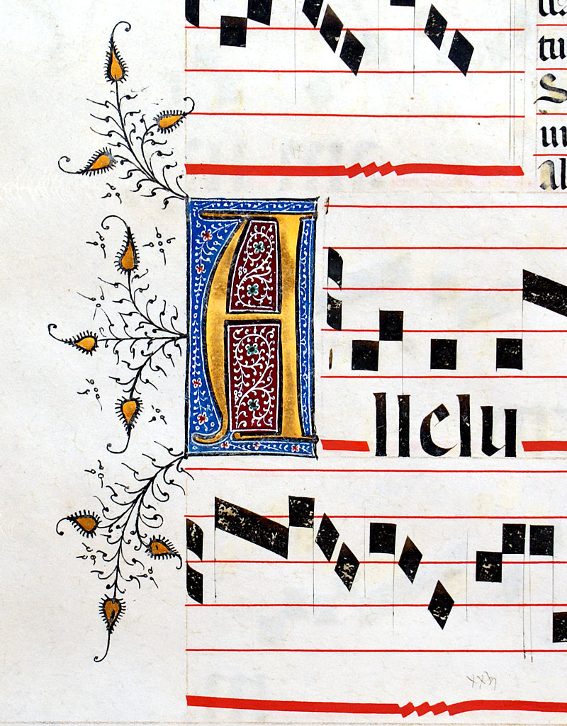 c 1460-90 Gregorian Chant  - Seville - Elaborate initials