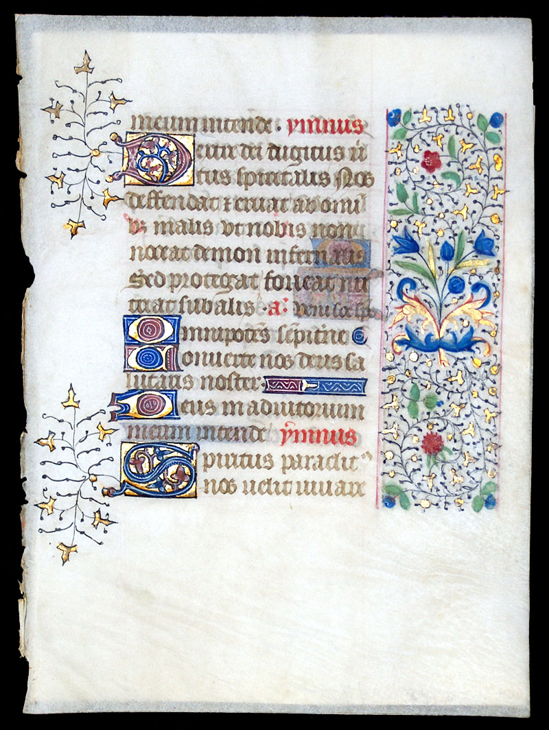 Book of Hours Leaf - c 1460 - Hours of the Holy Spirit