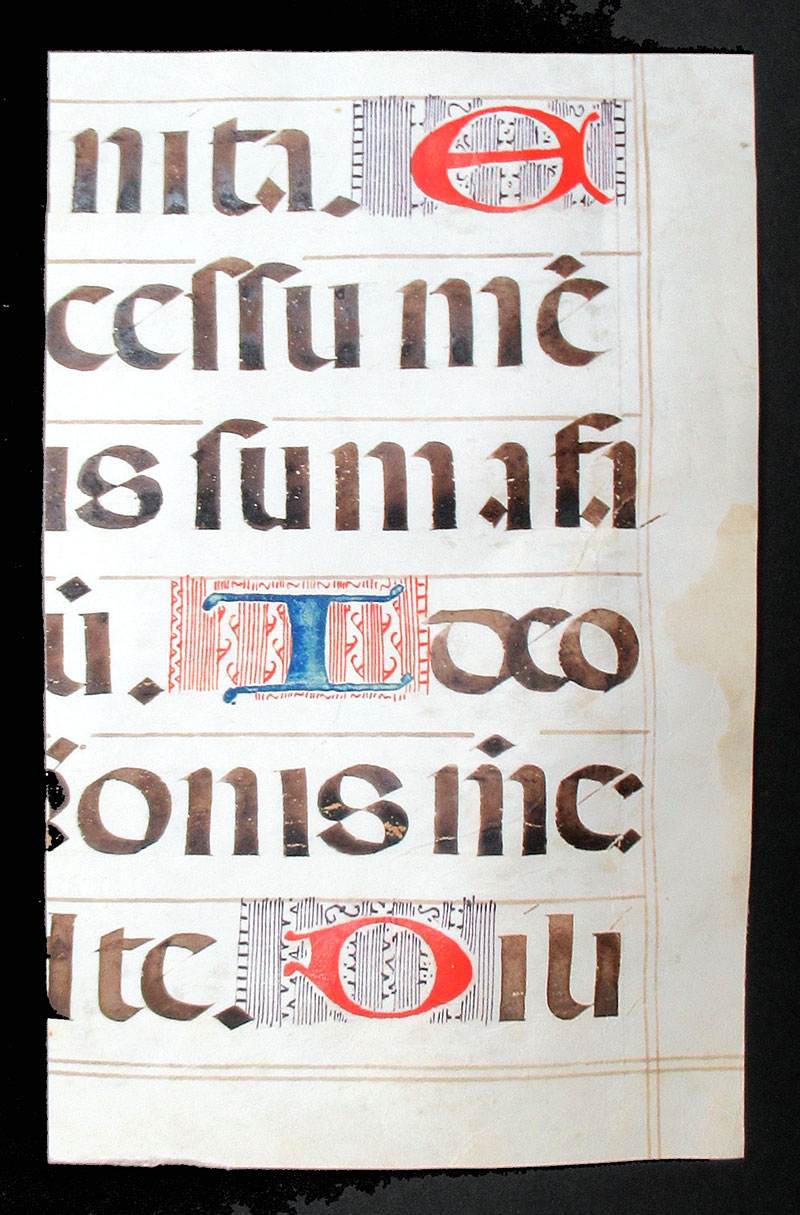 c 1520 Choir Psalter fragment with illuminated initials