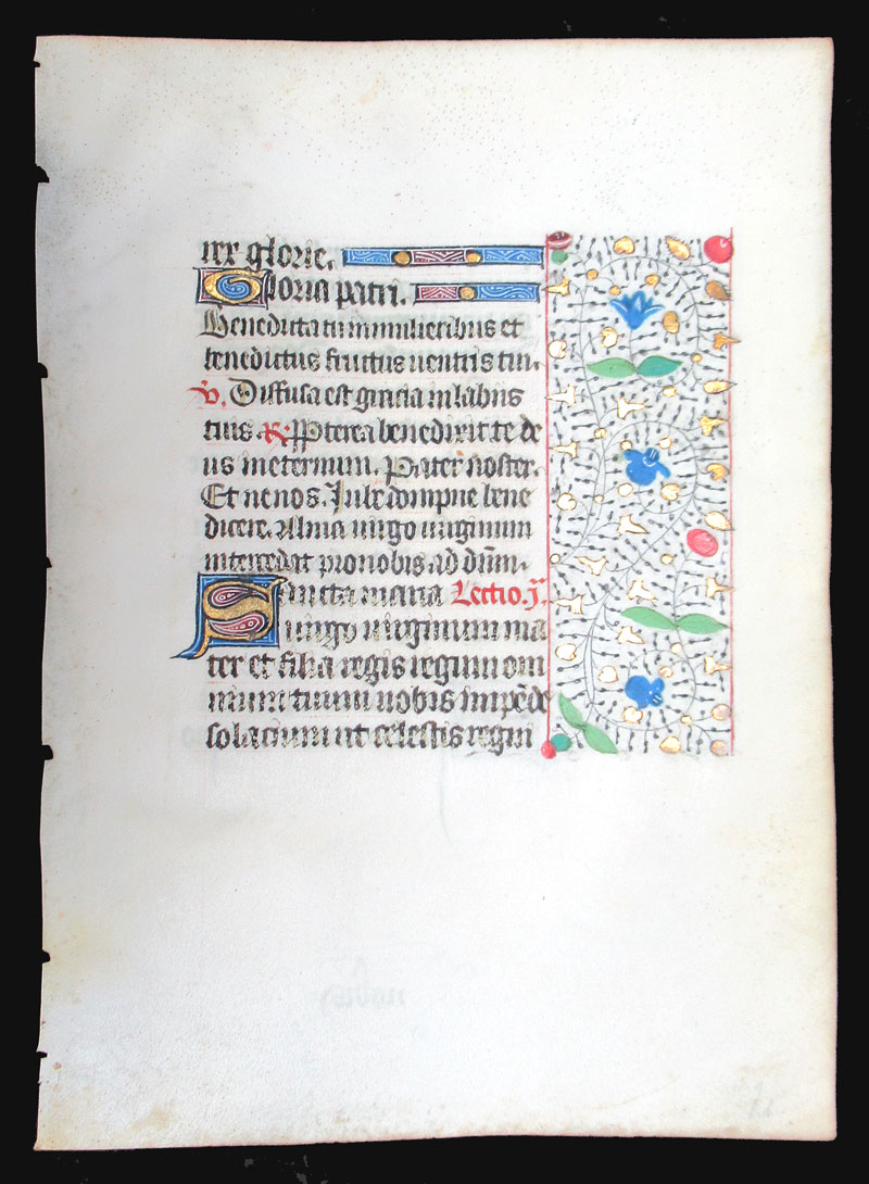 c 1450-75 - Book of Hours Leaf - Little Office of the BVM
