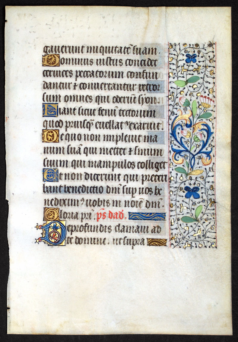 Book of Hours Leaf - c 1470 France , Countess de Segueres