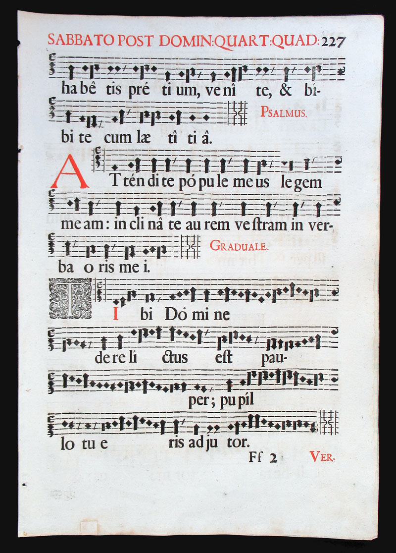 c 1671 Gregorian Chant - Germany - Psalms
