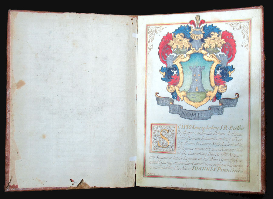 c 1662-63 Bound Manuscript Medical Diploma - Pisa, Italy