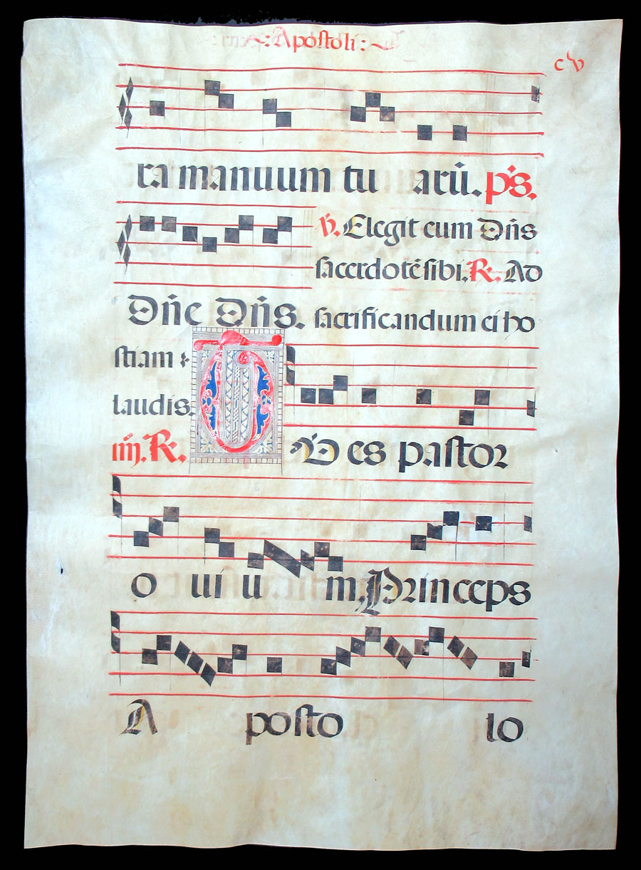 c 1400-40 Gregorian Chant - Elaborate Initial
