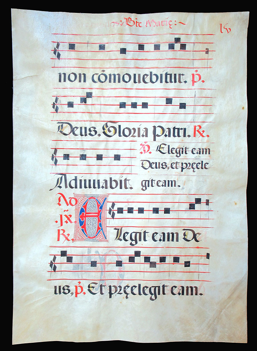 c 1400-40 Gregorian Chant - Puzzle initial
