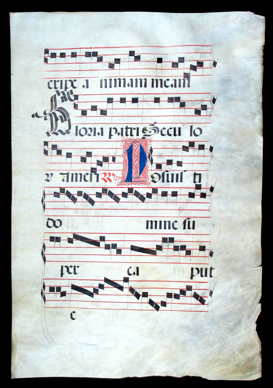 c 1450 Gregorian Chant - Elaborate initials