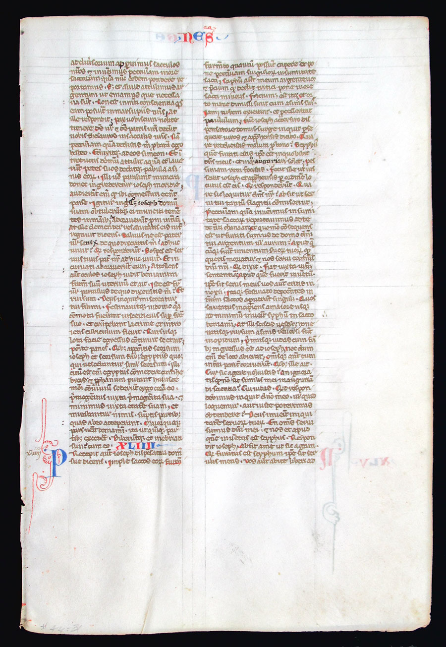 c 1250 Bible Leaf - Jacob and his brothers - Ege Collection