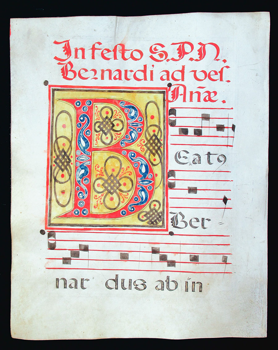 c 1600 Gregorian Chant - Feast of St Bernard