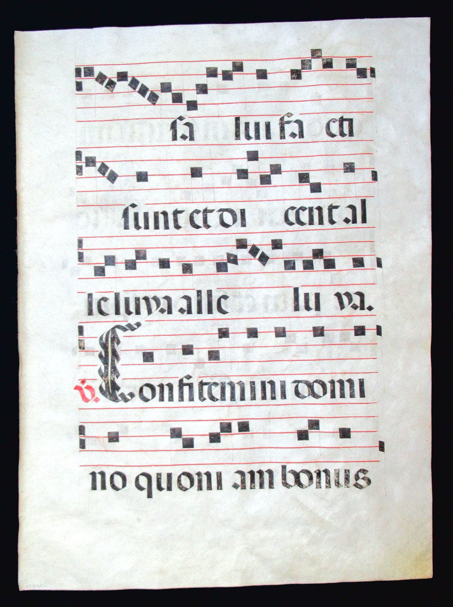 c 1475-1500 Gregorian Chant - Spain - Psalm & Glory Be
