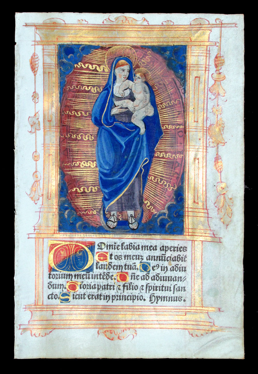c 1532 Book of Hours Leaf - Virgin of the Apocalypse