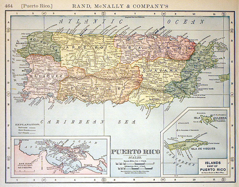 ''Puerto Rico'' c 1898 - Rand, McNally & Co