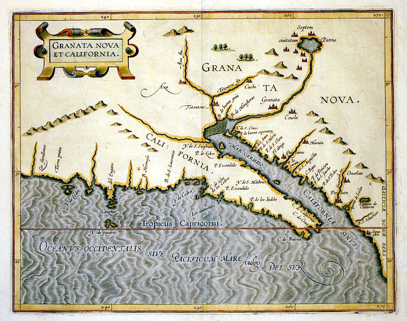 c 1597 - GRANATA NOVA ET CALIFORNIA -  Wytfliet