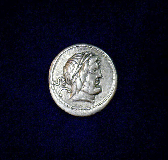 Ancient Roman Silver Denarius - Jupiter & Juno Sospita