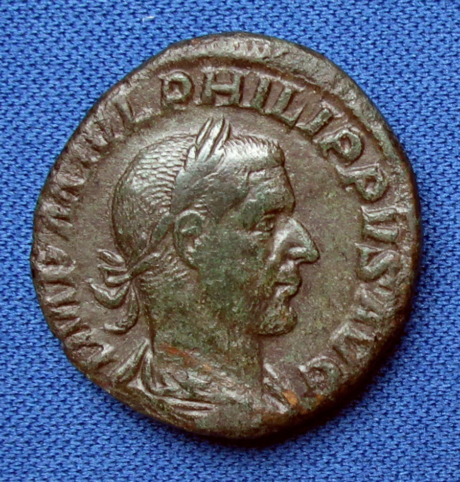 c 244- 249 AD - PHILIP I -Ancient Roman Bronze Sestertius
