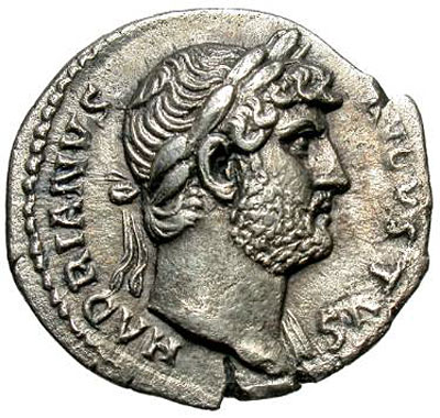 Ancient Roman Silver Denarius c. 117-138 AD - HADRIAN