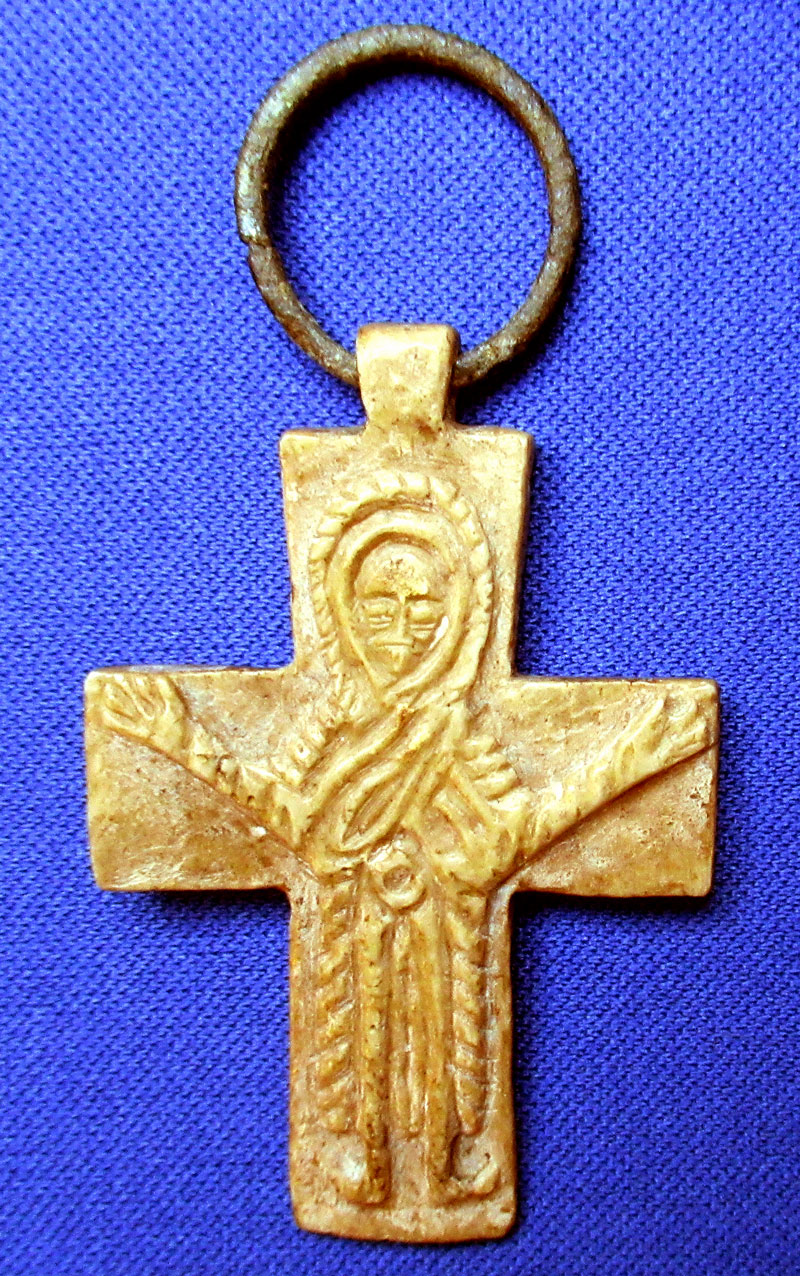 c 10th - 12th century AD Christian Carved Bone Cross