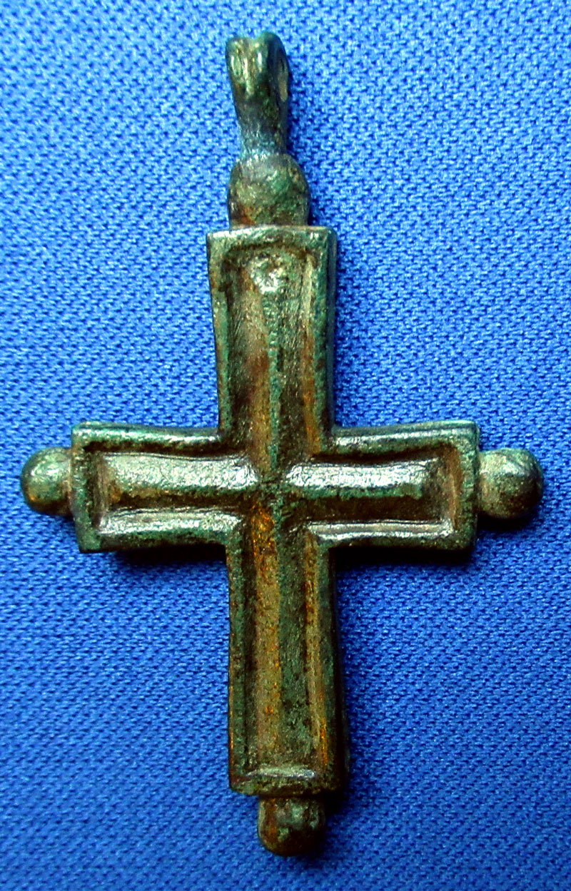 c 11th - 12th cent. AD Christian Bronze Cross - Crusades Period