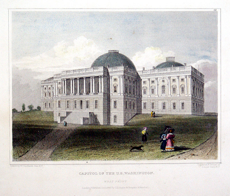 c 1831 Capitol of the US Washington - West Front - Hinton