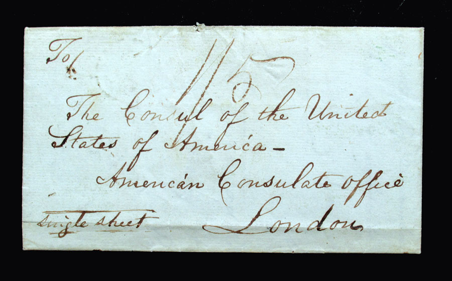 1835 Letter from Ireland to American Consul in London
