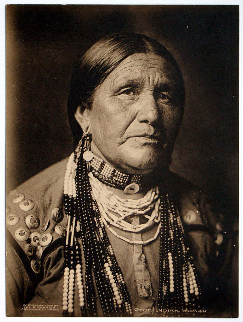 c 1907 Otoe Indian Woman - Original photo by George B Cornish