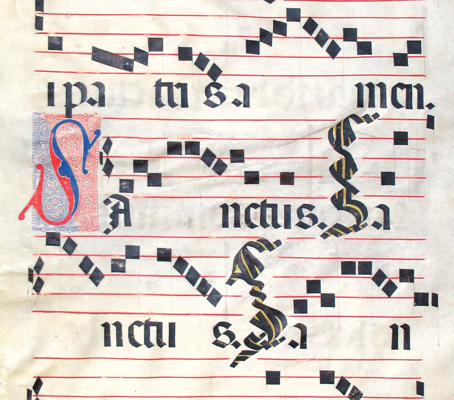 c 1475-1500 Gregorian Chant - Sanctus