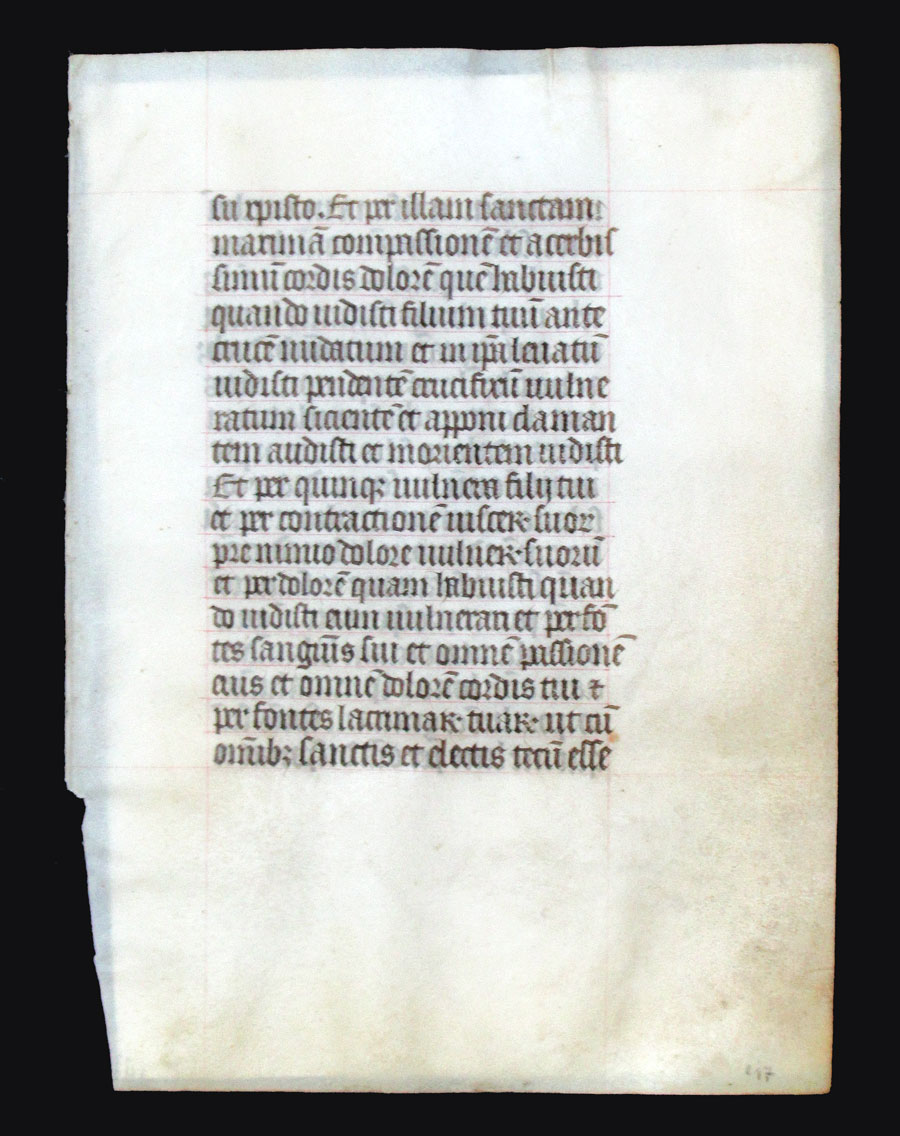 C 1425-50 Book of Hours Leaf - Obsecro Te