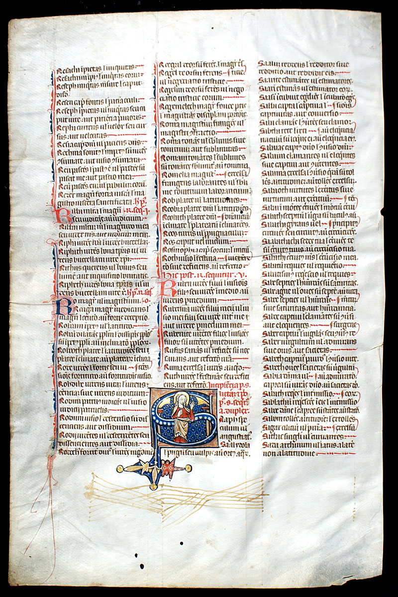 c 1300 Bible Leaf - Lexicon - Exceptional Miniature