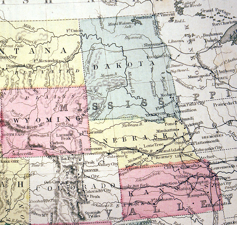 c 1874 ''...Texas, California, Oregon...'' - Warren