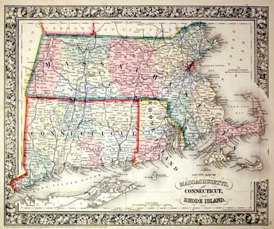 ''...Massachusetts, Connecticut, and Rhode Island'' c 1864