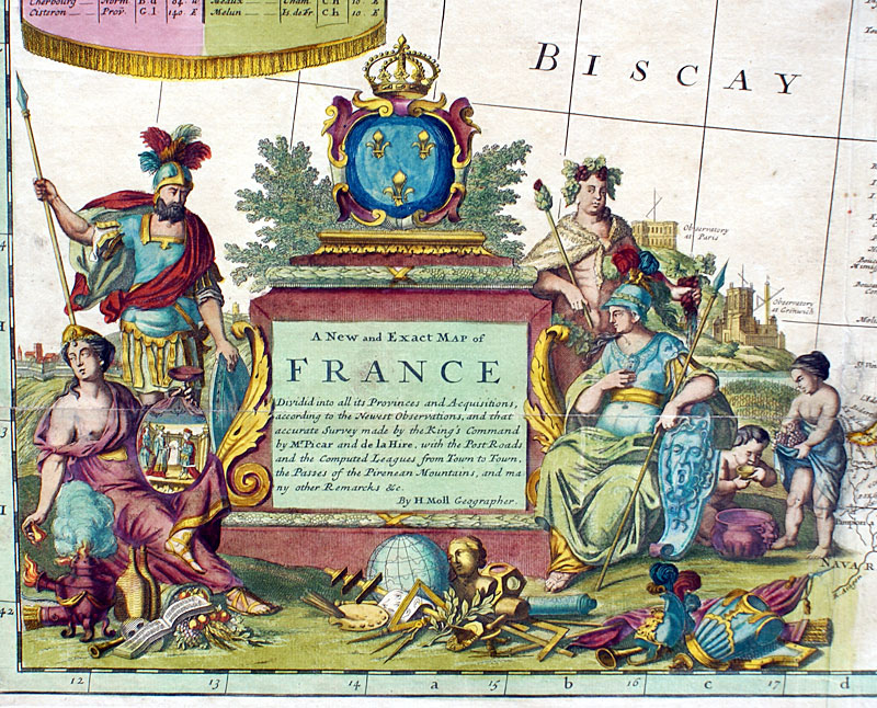 c 1715 ''...Map of France...'',  Moll