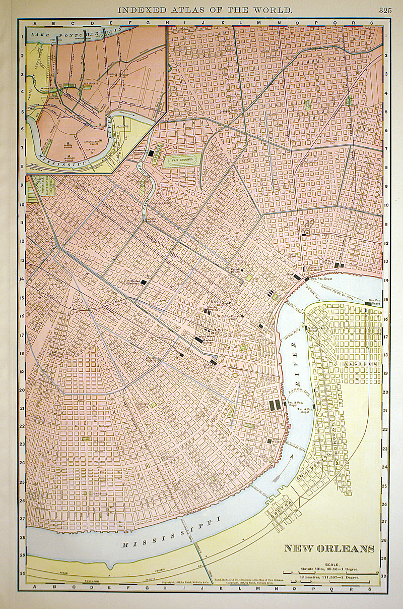 ''New Orleans'' c 1898  Rand McNally