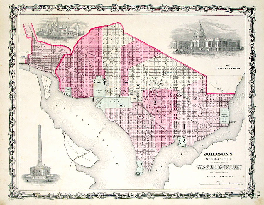 c 1862 ''Johnson's Georgetown and the City of Washington''