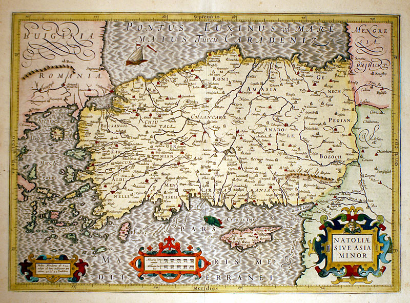 c 1623 ''Natoliae sive Asia Minor''  Mercator Hondius