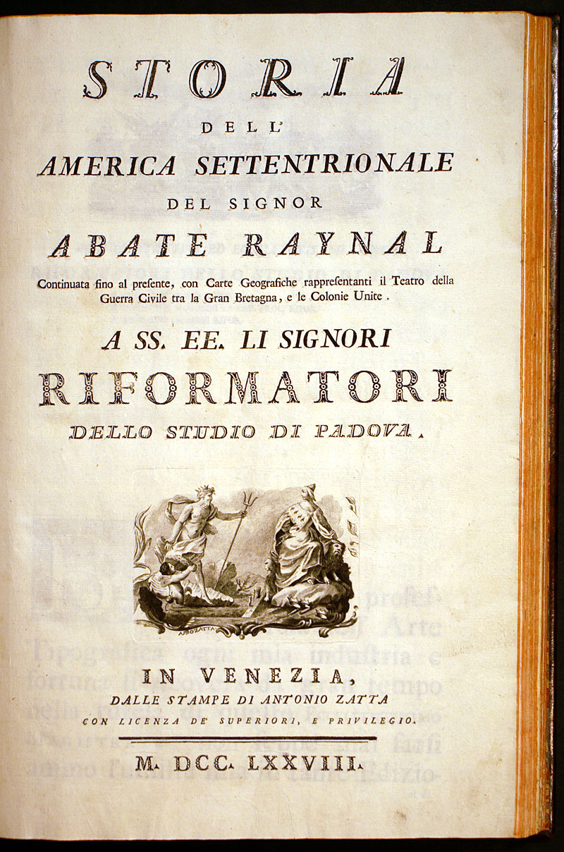 c 1778 Zatta Atlas - 1st Italian Ed of Mitchell North America