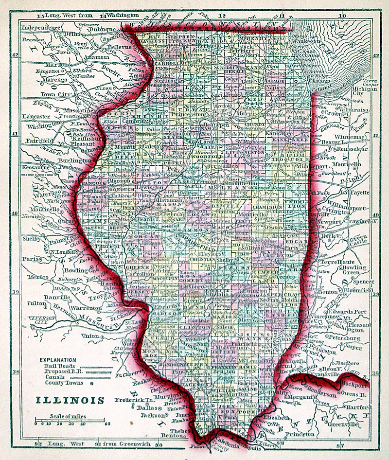 ILLINOIS c. 1857 - Morse & Gaston