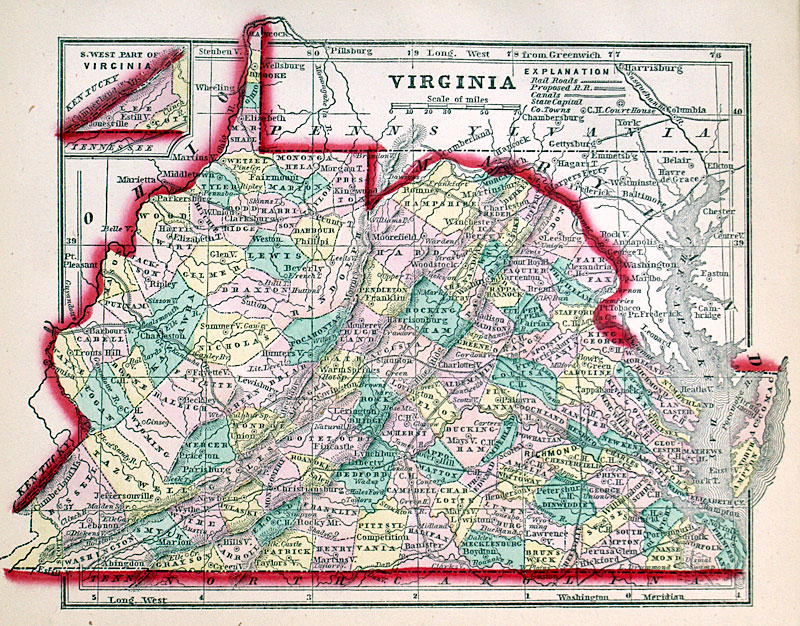 VIRGINIA c. 1857 - Morse & Gaston