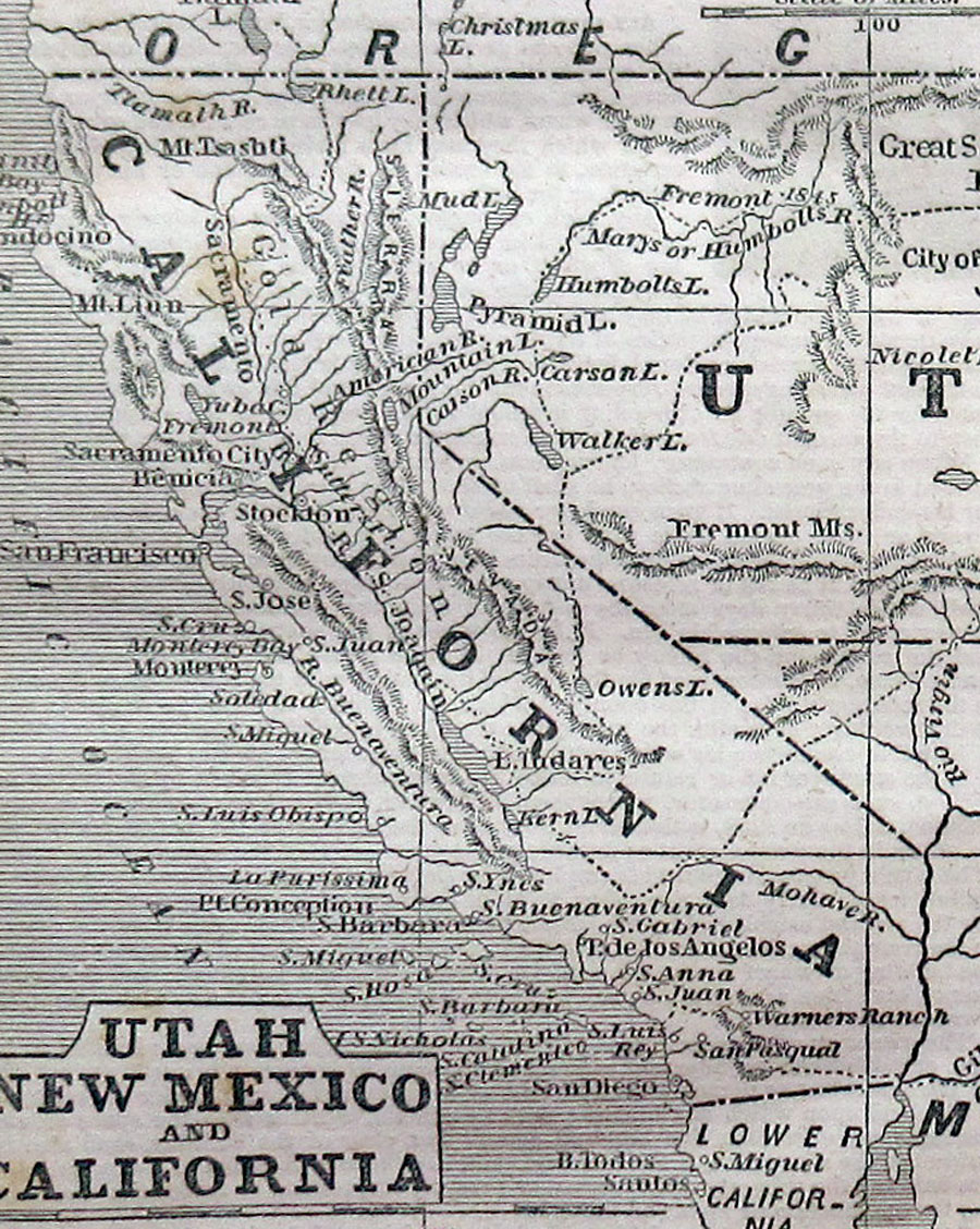 C 1851 CALIFORNIA W UTAH & NEW MEXICO TERRITORIES
