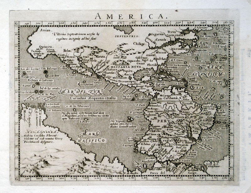 c 1596 Map of the Americas - Ortelius-Magini