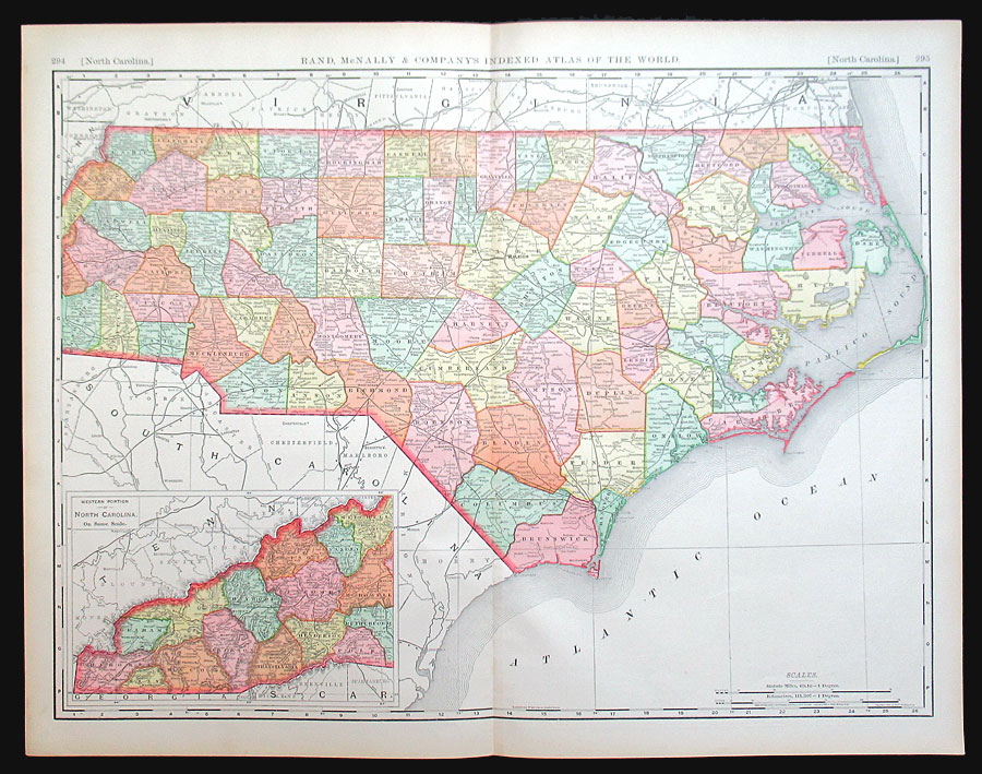 c 1898 Rand, McNally & Co North Carolina (Large)