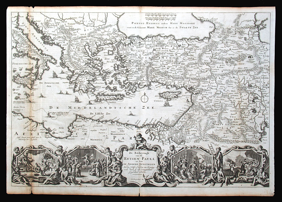 C 1704 Stoopendaal Map of the Travel of St Paul