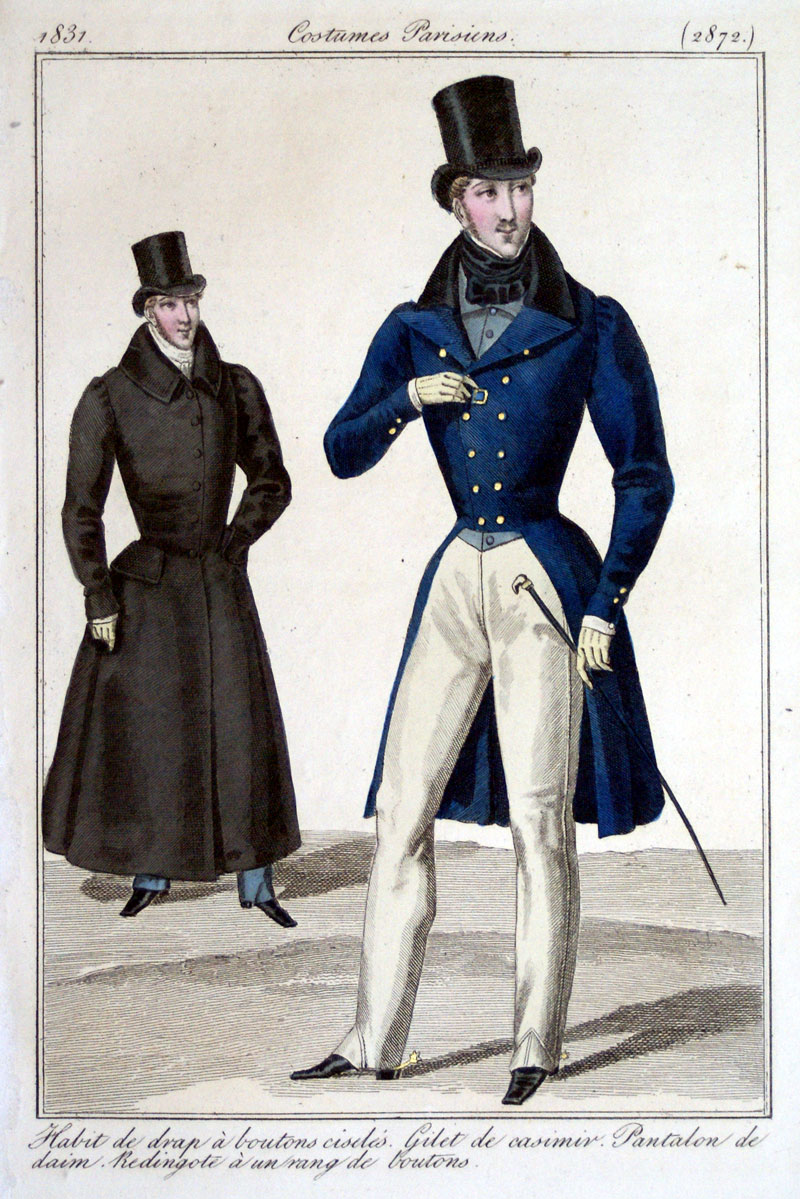 High Fashion for Men in the 1830's - Paris