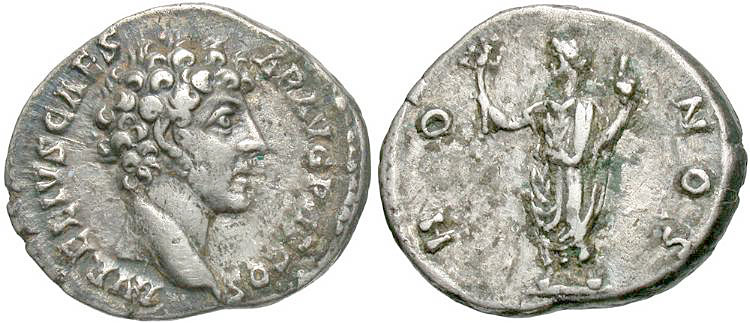 Ancient Roman Coin - Silver Denarius - MARCUS AURELIUS as Caesar [PA ...
